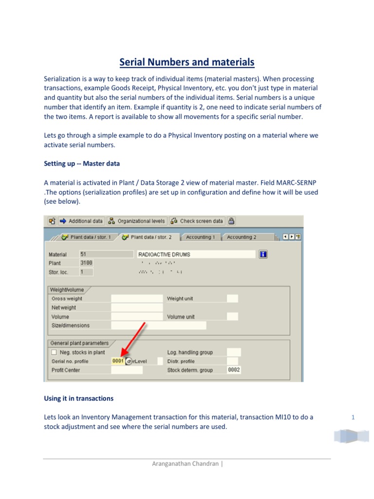 Serial Number Management in SAP | PDF