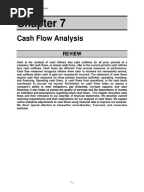 Financial Statement Analysis Tenth Edition Solution For Ch 07 Pdf Cash Flow Statement Expense
