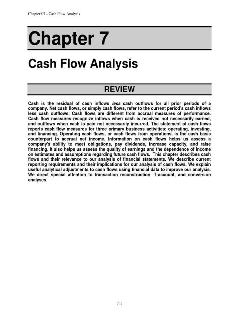 Financial Statement Analysis Tenth Edition Solution For Ch 07 Pdf Cash Flow Statement Expense