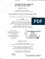 La Probabilité Des Erreurs de Type I Et de Type Ii