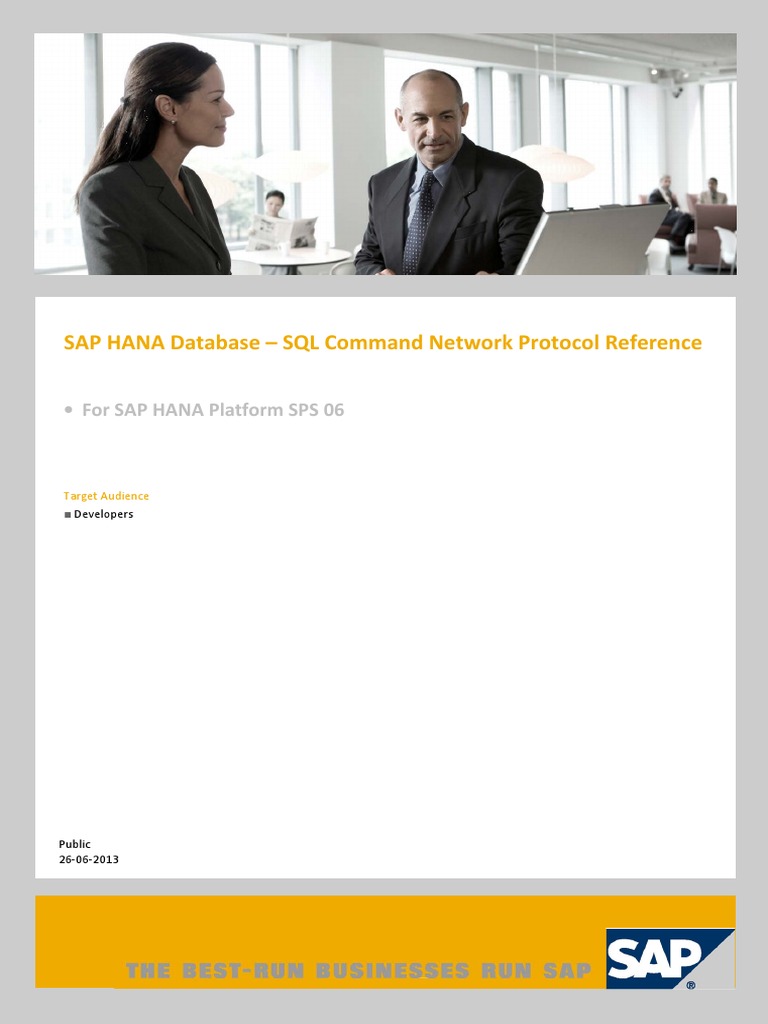 SAP HANA Database SQL Command Network Protocol en PDF | PDF | Database ...