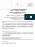 Charcteristues Des Adolescent Deliquants PDF
