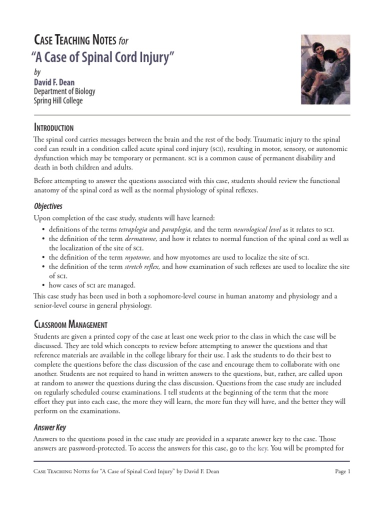 Spinal Cord Notes Spinal Cord Injury Nervous System