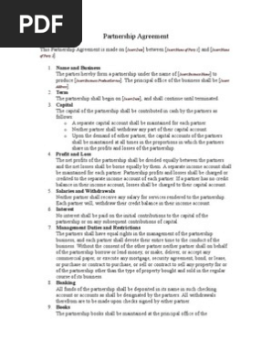 Partnership Agreement