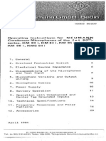 Neumann KM86i Operating Instructions