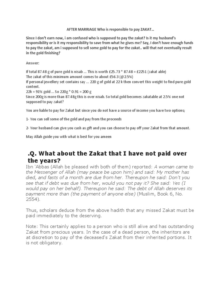 Jewellery and Zakat PDF Gold Islamic Ethics