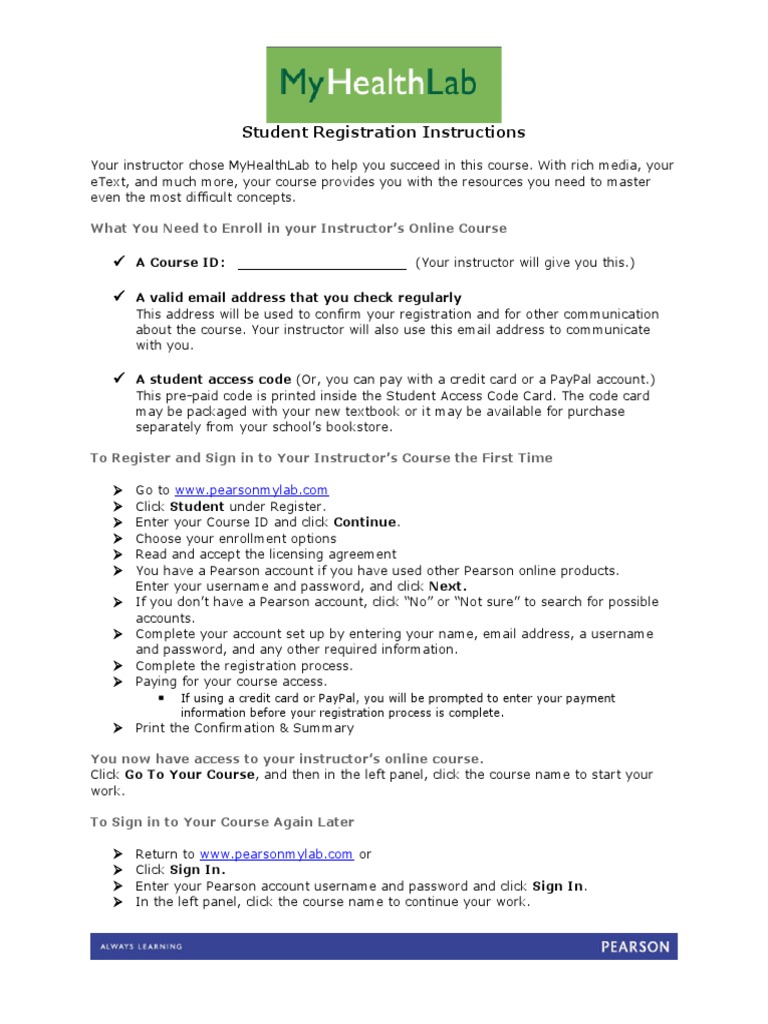 Student Registration Guide | PDF