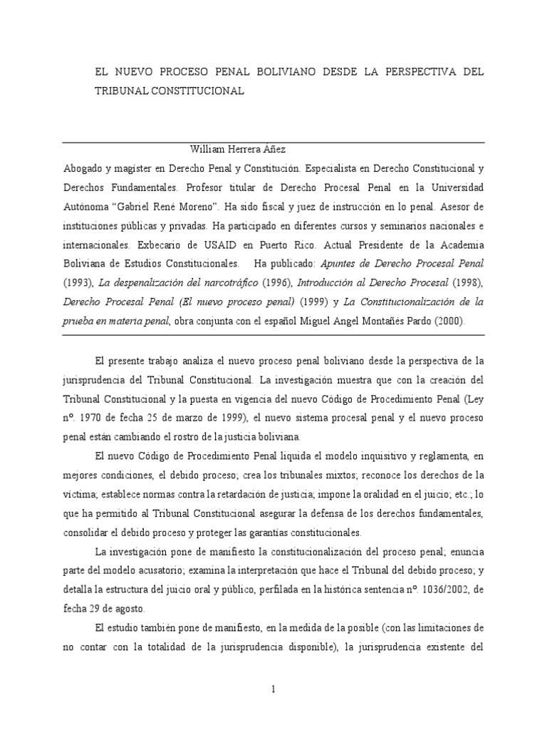 Proceso Penal Boliviano PDF | PDF | Queja | Procedimiento Criminal