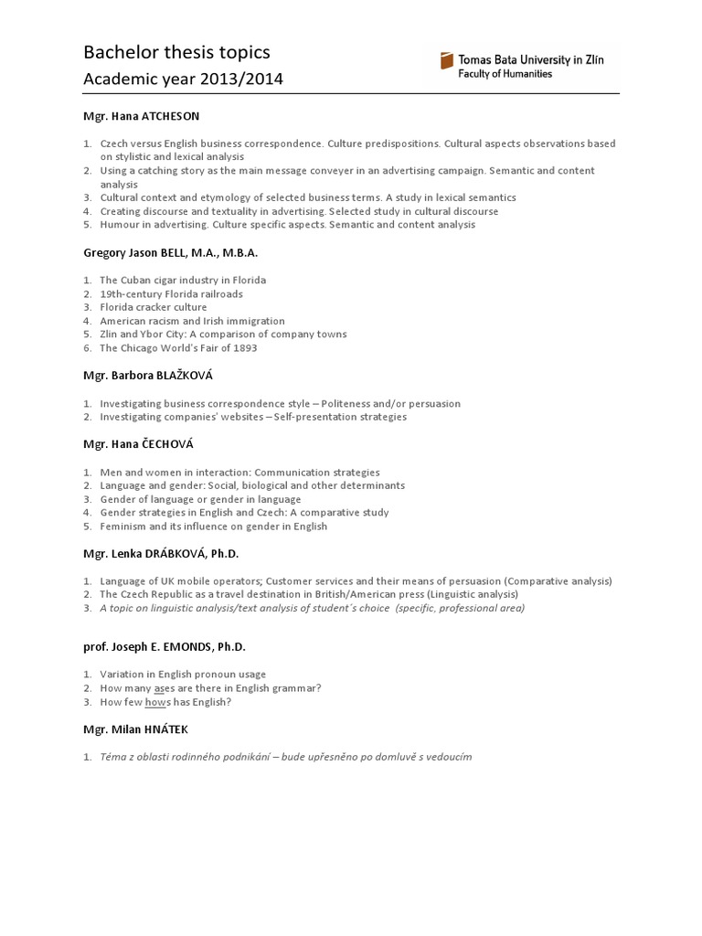 Bachelor thesis startups image