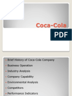 Coca-Cola industry analysis, competitors, SWOT