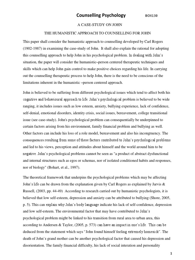 counselling case study