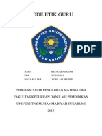 Download Kode Etik Guru Dan Penjelasannya by Ferdi Septianda SN180749015 doc pdf
