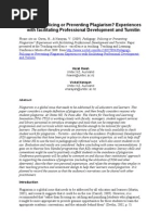 Download Pedagogy Policing or Preventing Plagiarism Experiences with facilitating Professional Development and Turnitin by Hazel Owen SN18077894 doc pdf