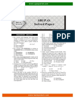 SBI PO previous year solved paper