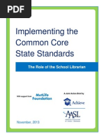 Download Implementing the Common Core The Role of the School Librarian Action Brief by Achieve Inc SN180808406 doc pdf