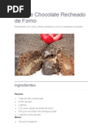 Bolo de Chocolate Recheado de Forno