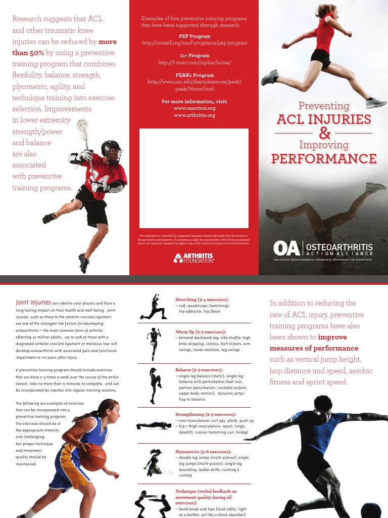 ACL Injury Prevention for Athletes | PDF | Osteoarthritis | Dance Science