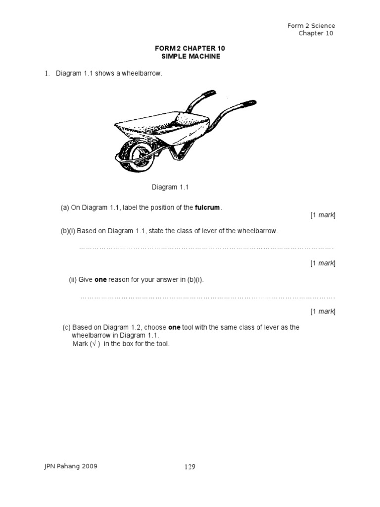 Form 2 Chapter 10 | PDF | Lever | Classical Mechanics
