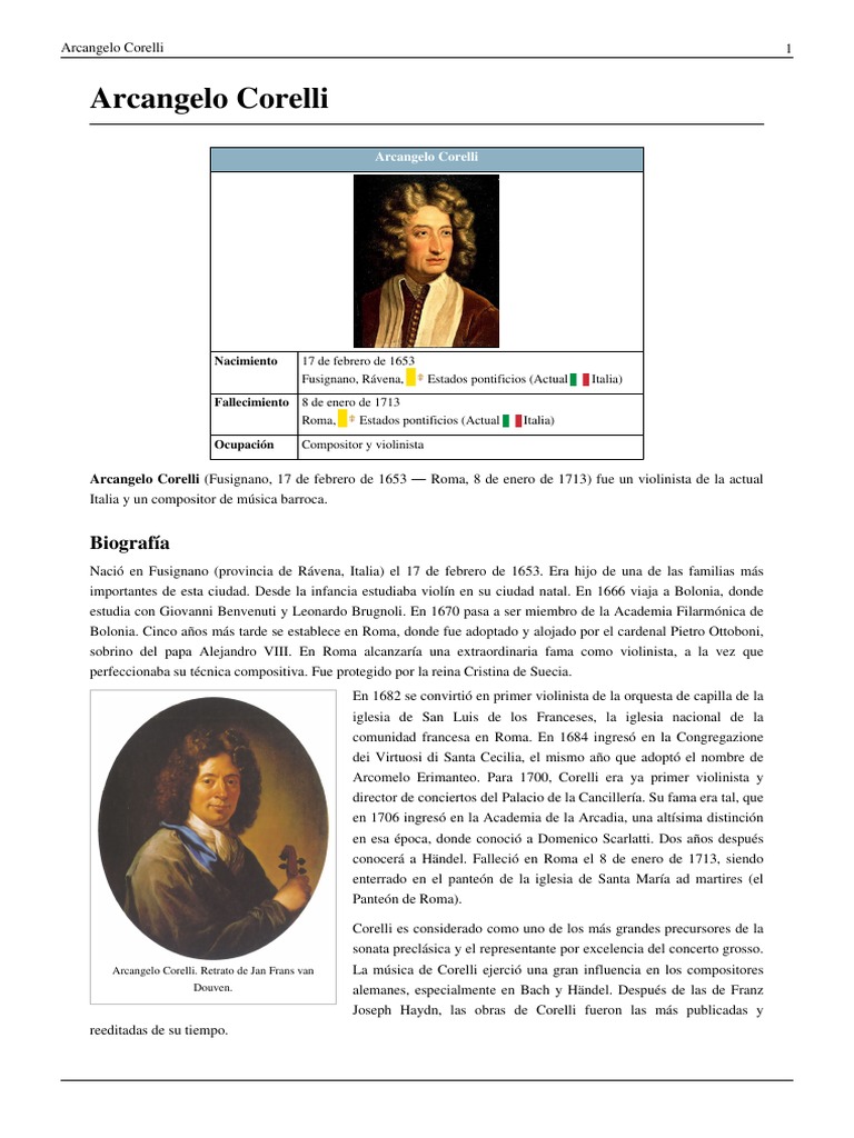 Arcangelo Corelli | PDF | Música clásica | Personas