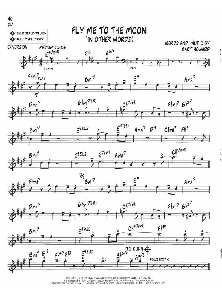 Fly Me to the Moon Eb
