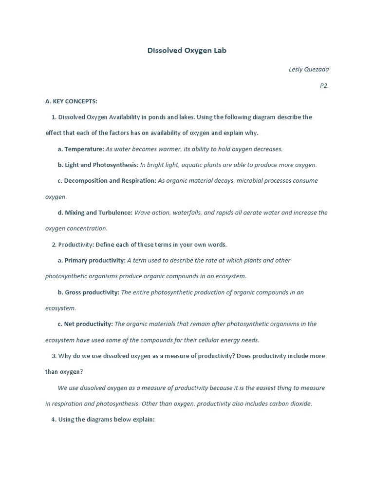 Dissolved oxygen in water treatment picture