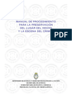 Manual de Procedimientos Para La Preservacion Del Lugar Del Hecho