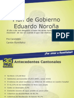 Plan de Gobierno Cantón Rumiñahui Eduardo Noroña