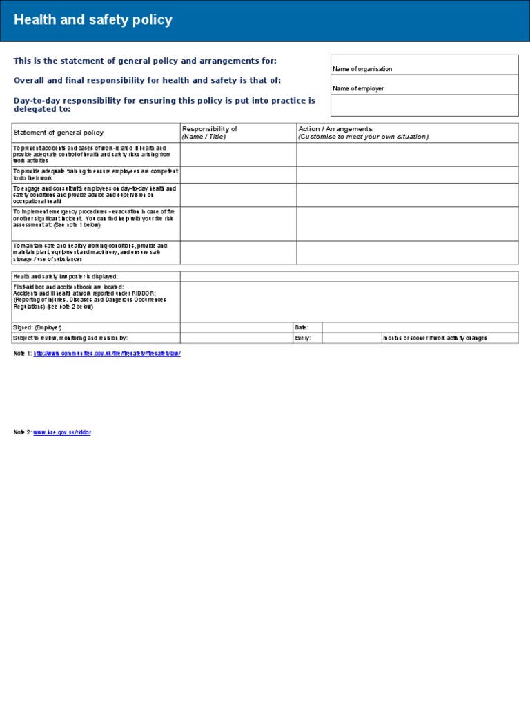 Risk Assessment and Policy Template | PDF | Business
