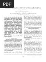 Parametric Optimization of Butt Weld for Minimum Residual Stress
