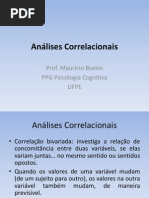 Análises Correlacionais