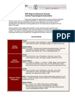 APA Style For Electronic Sources (American Psychological Association)