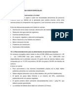 La Alimentación en Casos Especiales