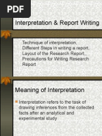Download Interpretation  Report Writing by angelpooja SN18093323 doc pdf