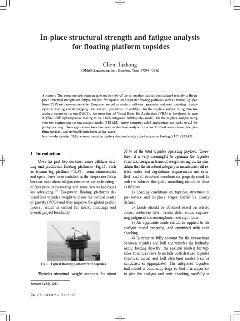 In Place+Structural+Strength+and+Fatigue+Analysis+for+Floating+Platform ...