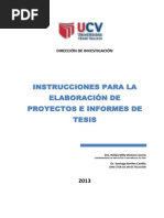 Instrucciones Para Elaborar Proyecto y Tesis
