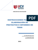 Instrucciones para Elaborar Proyecto y Tesis