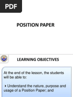 1 Lecture - Position Paper