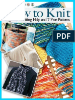 How To Knit Beginner Knitting Help and 7 Free Patterns PDF