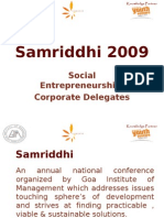 Samriddhi 2009: Social Entrepreneurship Corporate Delegates
