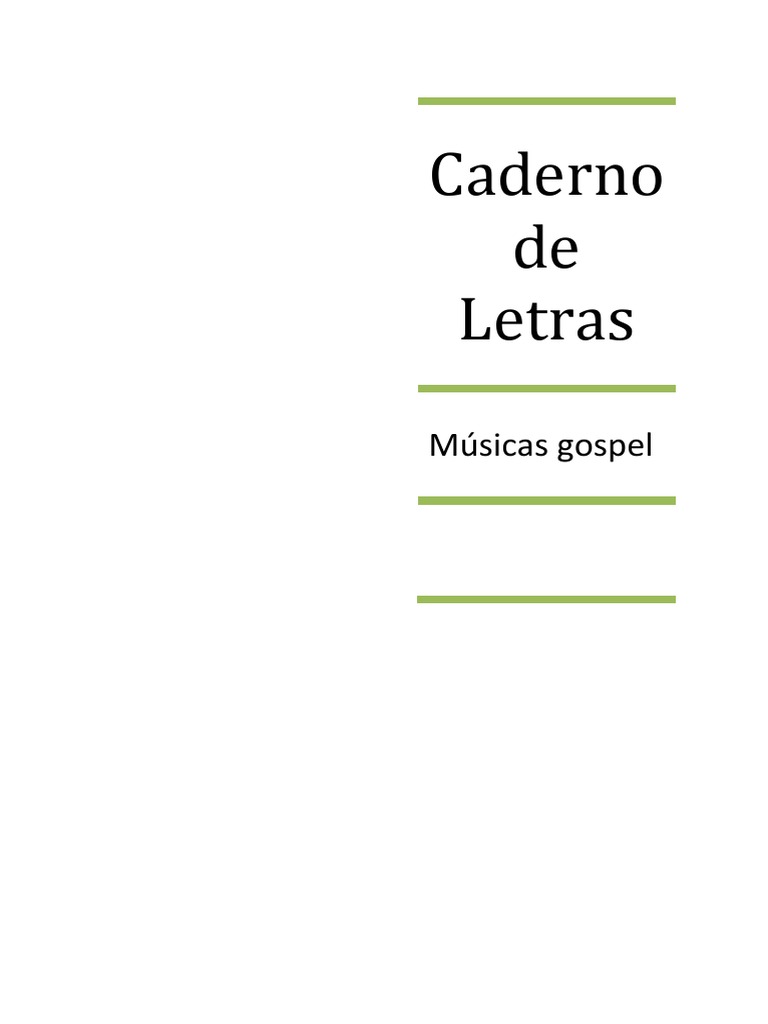 PDF) LETRAS  Vmusic Gospel 