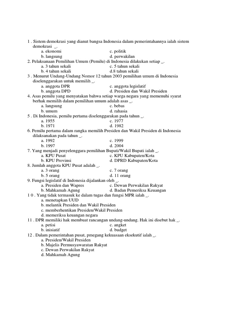 Soal Pkn Babii Sd Kelas Vi Pdf