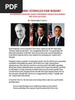 Economic Stimulus For Whom?: by Christopher Carrico