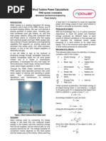 Wind Power Calculation Formulas | PDF | Wind Turbine | Wind Power