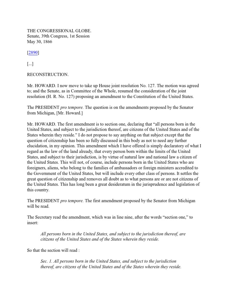 CITIZENSHIP CLAUSE DOCTRINE intelligence overview