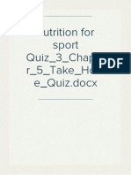 Nutrition For Sport Quiz - 3 - Chapter - 5 - Take - Home - Quiz