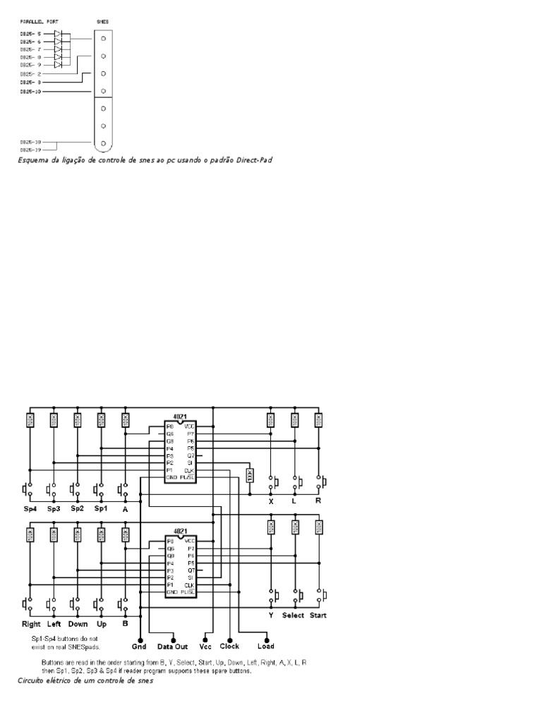 Ligando um Controle de SNES ao PC via Direct-Pad: Esquema Elétrico e ...