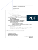 Definitions For Sepsis in The Burn Patient