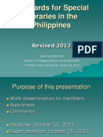 Standards For Special Libraries in The Philippines 2013