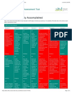 evidence for highly accomplished  self-assessment tool