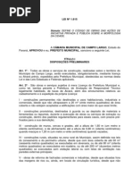 Lei Municipal nº 1.815.05 - Código de Obras e alterações